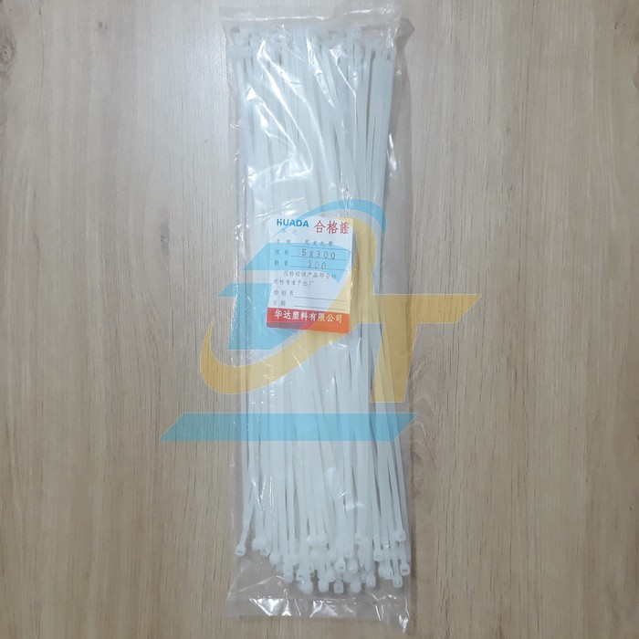 Dây rút nhựa trắng 5x300mm (Bản 3.3mm)