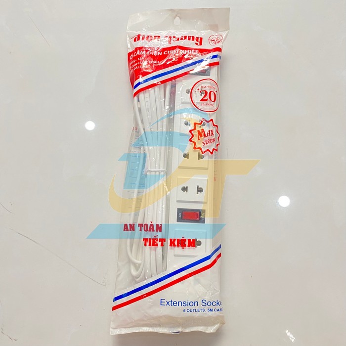 Ổ cắm điện 6 ổ dây 5m Điện Quang ĐQ001A-01