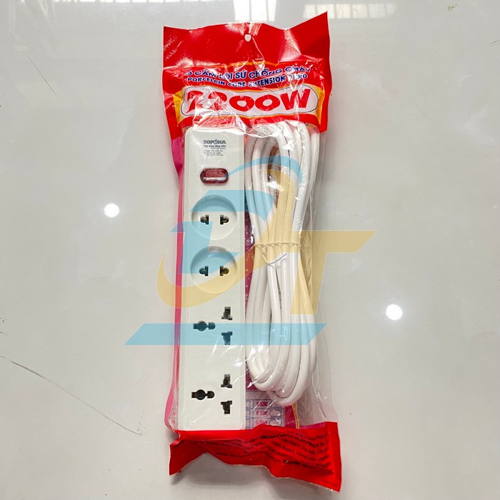 Ổ cắm liền dây chịu tải 2200W dây 4.5m SOPOKA 4D2-5