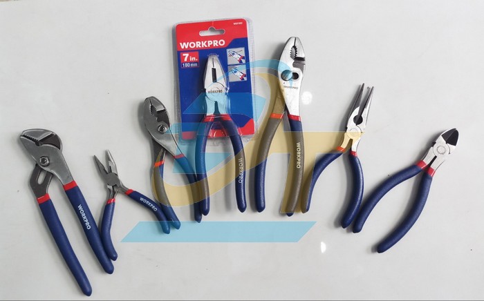 Bộ kìm 7 món cán xanh workpro