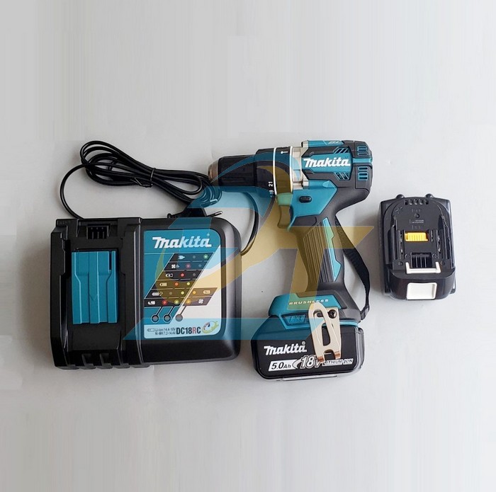 Máy khoan búa vặn vít dùng pin 18V Makita DHP484RTE (Kèm 2 Pin 5.0Ah + Sạc)