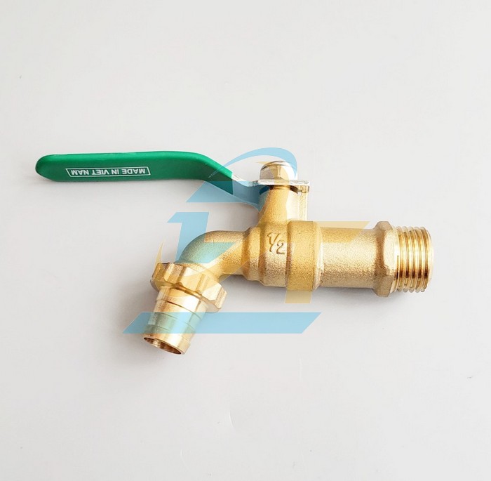 Vòi vườn đồng tay gạt inox Minh Hòa DN15 (phi 21)