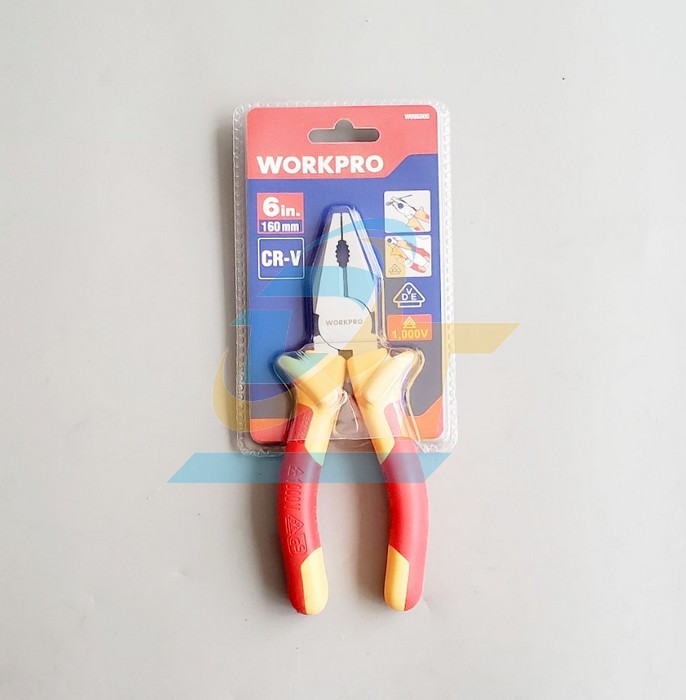 Kìm tổng hợp cách điện 6"/160mm Workpro W095008