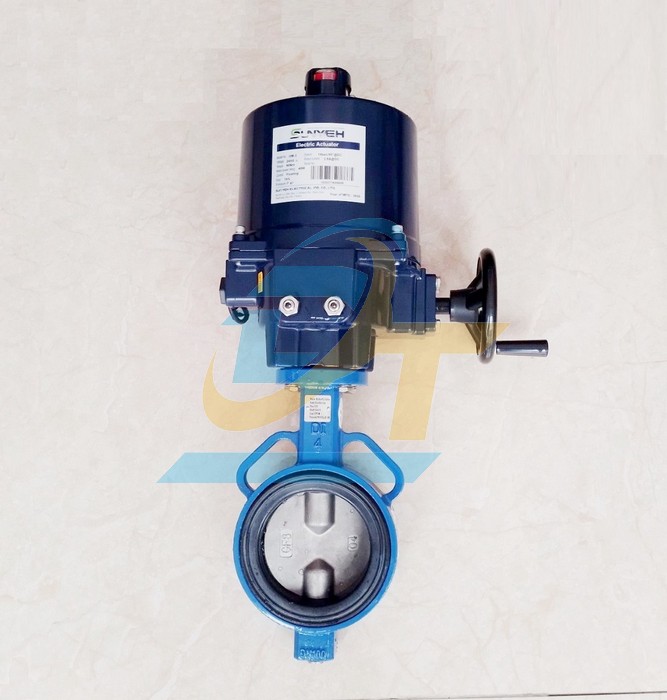Van bướm động cơ điện DC24V DN100 ShinYi EOM2-0100