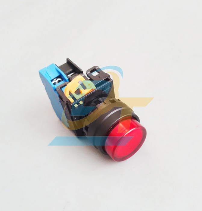 Nút nhấn nhả có đèn 24V phi 22 màu đỏ Idec YW1L-M2E10Q4R