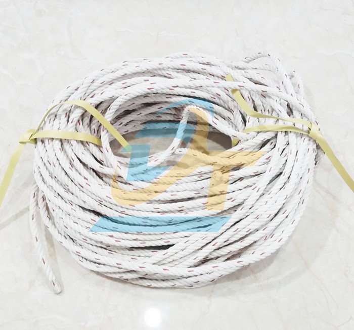 Dây thừng PP trắng sọc đỏ 16mm