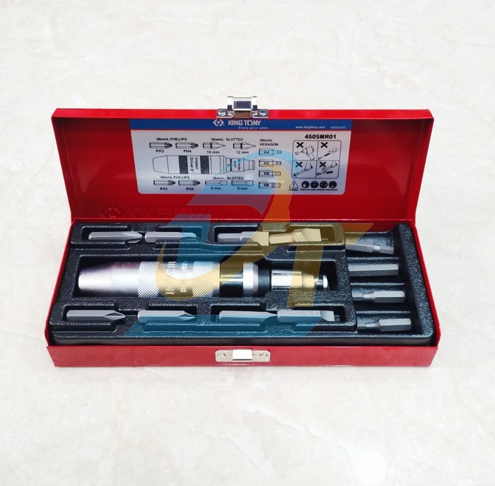 Bộ vít đóng 13 chi tiết hệ mét Kingtony 4505MR01