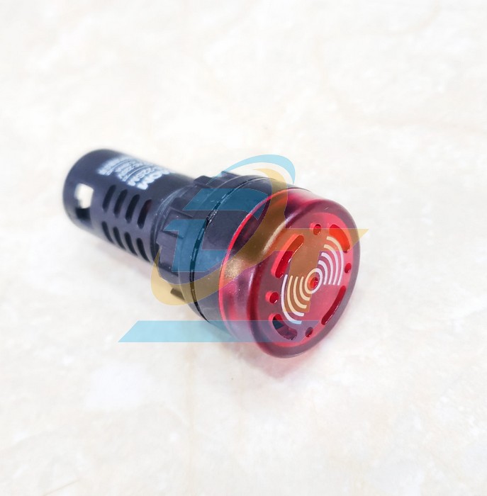 Đèn báo pha có còi 220V phi 22 màu đỏ AD16-22SM