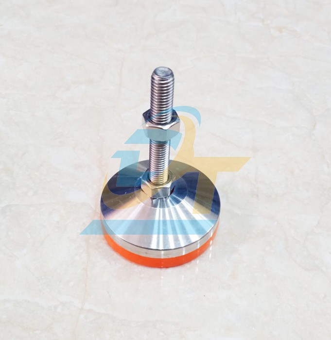 Chân tăng chỉnh chịu lực inox 304 M10x120 đế cao su phi 50
