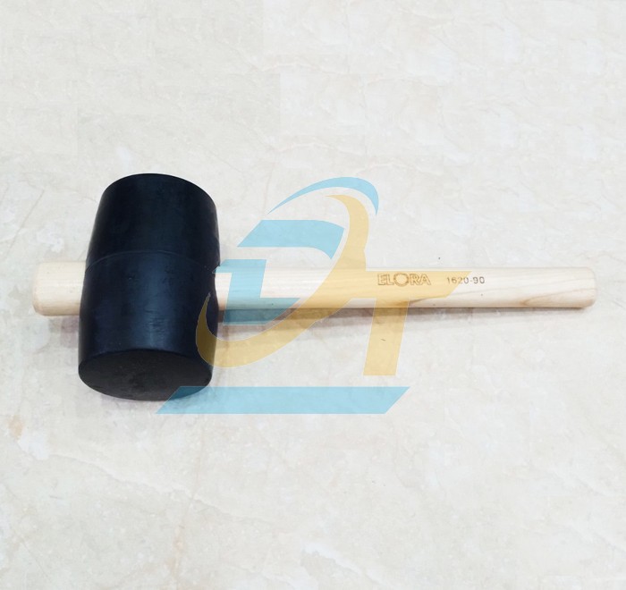 Búa cao su 90mm cán gỗ 380mm Elora 1620-90