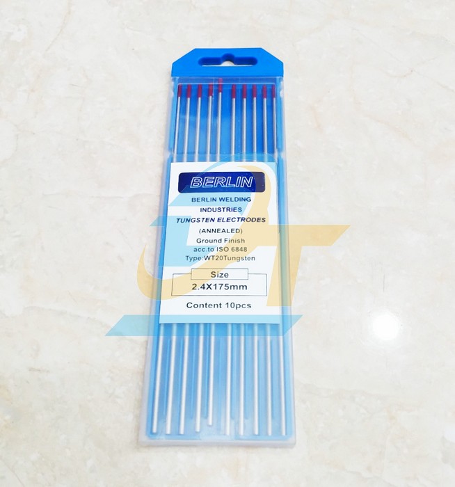 Điện cực hàn Tig (Sắt-inox) Tungsten Berlin 2.4x175mm (Vỉ 10 cây)