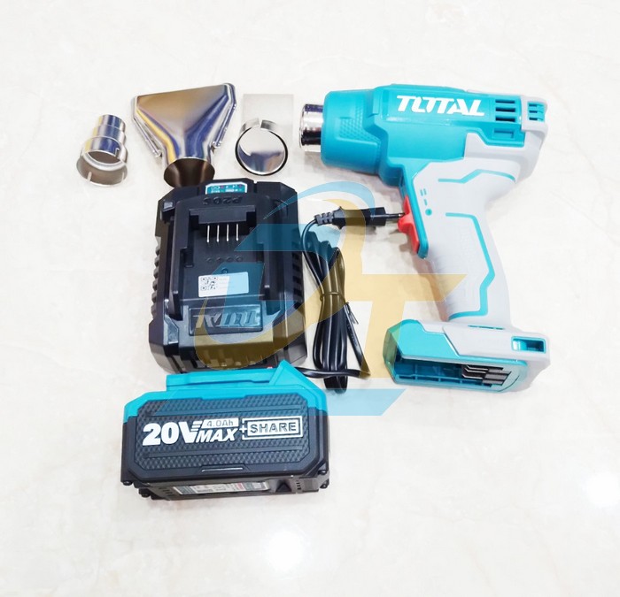 Máy thổi hơi nóng dùng pin 20V Total TBLI20025 (Kèm 1 pin 4.0Ah + 1 Sạc)