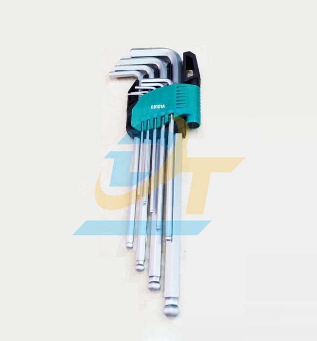 Bộ lục giác bi dài 9 chi tiết 1.5-10mm Sata 09101A