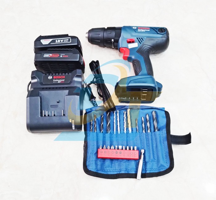 Máy khoan động lực dùng pin 18V Bosch GSB 180-LI (Kèm 2 Pin 2.0Ah + 1 Sạc)