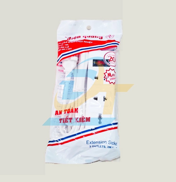Ổ cắm 3 lỗ dây 2m Điện Quang ĐQ002A-02-2M
