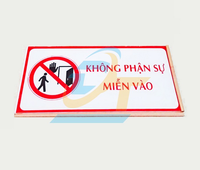 Biển báo mica "KHÔNG PHẬN SỰ MIỄN VÀO" 15x30cm