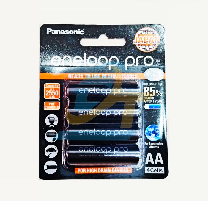 Pin sạc AA 2550mAh 1.2V Panasonic Eneloop Pro BK-3HCCE/4BT