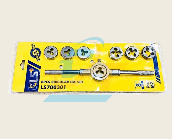 Bộ tay quay taro ren ngo&agrave;i 8 chi tiết M3-M12 LS+ LS700301