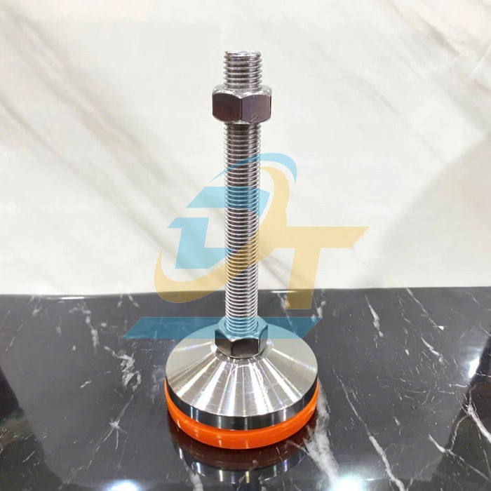 Ch&acirc;n tăng chỉnh chịu lực inox 304 M16x150 đế cao su phi 80