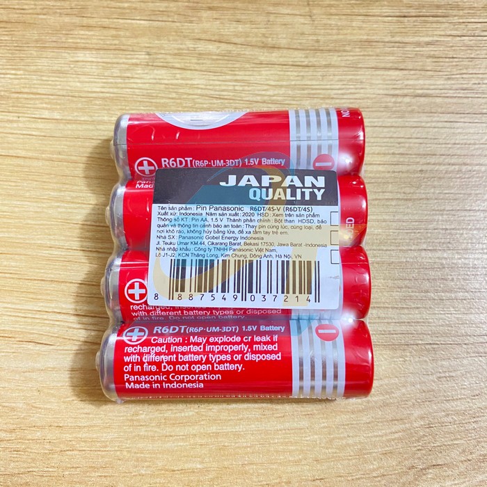 Pin AA 1.5V Panasonic R6DT/4S R6DT/4S Panasonic | Giá rẻ nhất - Công Ty TNHH Thương Mại Dịch Vụ Đạt Tâm