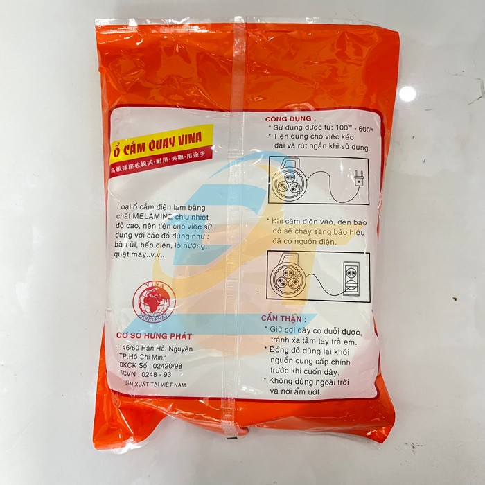 Ổ cắm quay d&acirc;y 5m VINA  VINA | Gi&aacute; rẻ nhất - C&ocirc;ng Ty TNHH Thương Mại Dịch Vụ Đạt T&acirc;m