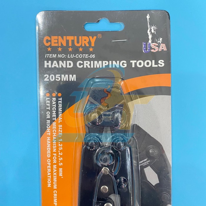 Kìm bấm cos cộng lực số 6 (1.25-5.5mm2) 205mm Century LU-COTE-06 LU-COTE-06 Century | Giá rẻ nhất - Công Ty TNHH Thương Mại Dịch Vụ Đạt Tâm