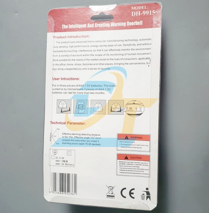 Chuông nhắc nhở khách đeo khẩu trang và rửa tay DH-9915 DH-9915 China | Giá rẻ nhất - Công Ty TNHH Thương Mại Dịch Vụ Đạt Tâm