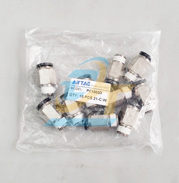 Đầu nối hơi thẳng ren ngoài 13 ống 10 Airtac PC1002D PC1002D Airtac | Giá rẻ nhất - Công Ty TNHH Thương Mại Dịch Vụ Đạt Tâm