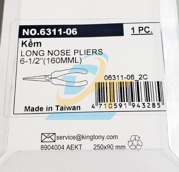 Kìm mũi nhọn 6.5''/160mm Kingtony 6311-06 6311-06 KingTony | Giá rẻ nhất - Công Ty TNHH Thương Mại Dịch Vụ Đạt Tâm