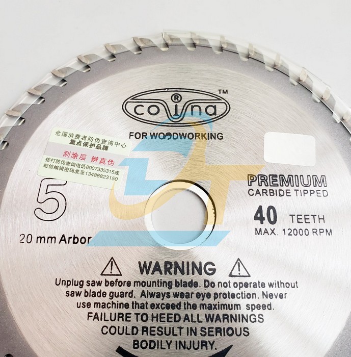 Lưỡi cắt gỗ 40 răng Covina 125x20mm  COVINA | Gi&aacute; rẻ nhất - C&ocirc;ng Ty TNHH Thương Mại Dịch Vụ Đạt T&acirc;m