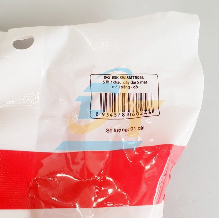Ổ cắm 5 lỗ 3 chấu dây 5m Điện Quang ĐQ ESK5W.SM750L ĐQ ESK5W.SM750L DienQuang | Giá rẻ nhất - Công Ty TNHH Thương Mại Dịch Vụ Đạt Tâm
