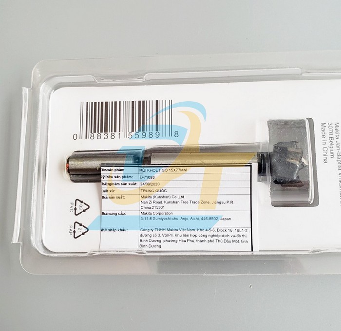 Mũi khoét gỗ hợp kim 15x77mm Makita D-71093 D-71093 Makita | Giá rẻ nhất - Công Ty TNHH Thương Mại Dịch Vụ Đạt Tâm
