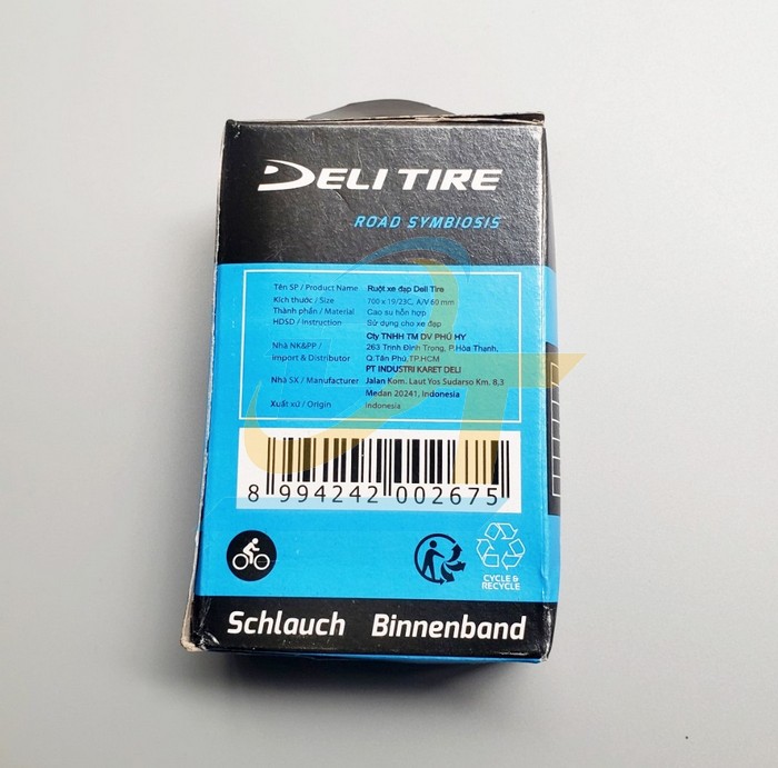 Ruột xe đạp Deli Tire 700x19/23C (28x3/4) A/V 60mm Van Mỹ  DELI-TIRE | Giá rẻ nhất - Công Ty TNHH Thương Mại Dịch Vụ Đạt Tâm
