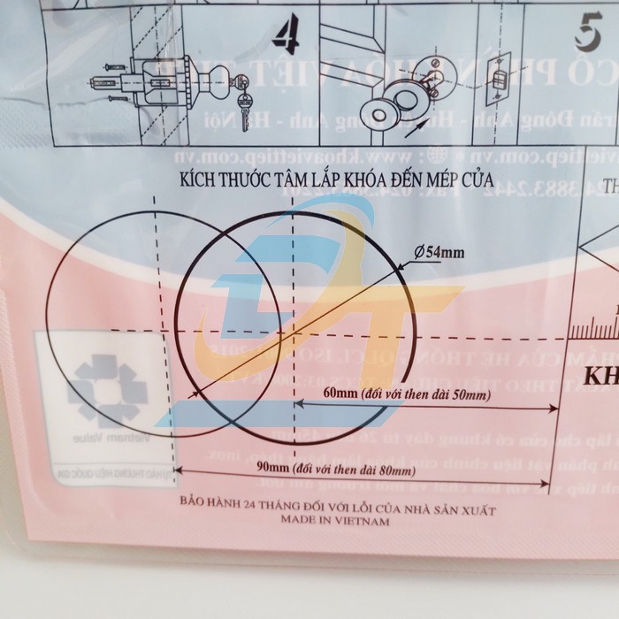 Kh&oacute;a tay nắm tr&ograve;n Việt Tiệp 04206 - c&ograve; ngắn 30mm  VietTiep | Gi&aacute; rẻ nhất - C&ocirc;ng Ty TNHH Thương Mại Dịch Vụ Đạt T&acirc;m