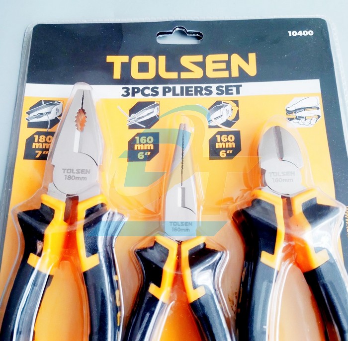 Bộ 3 kìm răng - cắt - nhọn Tolsen 10400 10400 Tolsen | Giá rẻ nhất - Công Ty TNHH Thương Mại Dịch Vụ Đạt Tâm