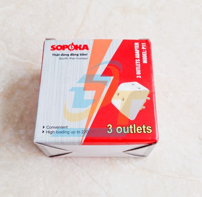 Đầu nối 1 ra 3 chịu tải 2200W Sopoka P11 P11 Sopoka | Giá rẻ nhất - Công Ty TNHH Thương Mại Dịch Vụ Đạt Tâm