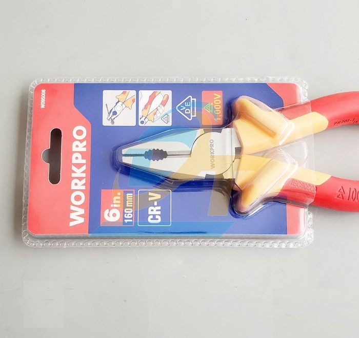 Kìm tổng hợp cách điện 6"/160mm Workpro W095008 W095008 Workpro | Giá rẻ nhất - Công Ty TNHH Thương Mại Dịch Vụ Đạt Tâm