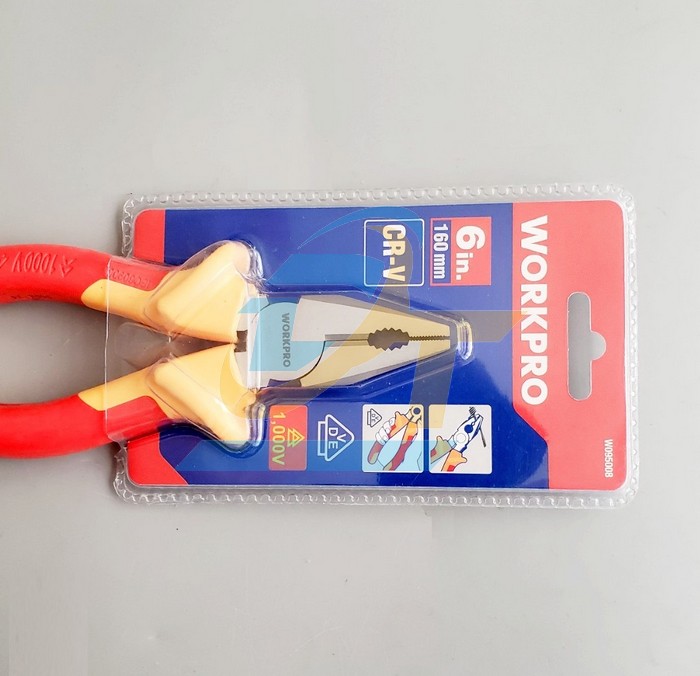 Kìm tổng hợp cách điện 6"/160mm Workpro W095008 W095008 Workpro | Giá rẻ nhất - Công Ty TNHH Thương Mại Dịch Vụ Đạt Tâm