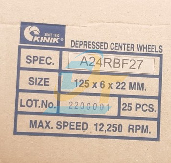Đá mài A24RBF27 Kinik 125x6x22  KINIK | Giá rẻ nhất - Công Ty TNHH Thương Mại Dịch Vụ Đạt Tâm