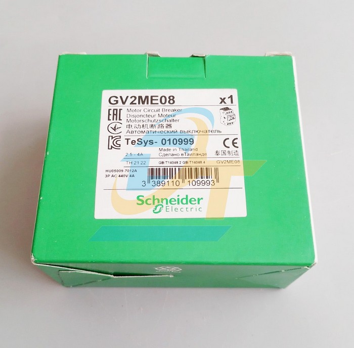 Cầu dao bảo vệ động cơ 3P 2.5-4A Schneider GV2ME08 GV2ME08 SCHNEIDER | Giá rẻ nhất - Công Ty TNHH Thương Mại Dịch Vụ Đạt Tâm