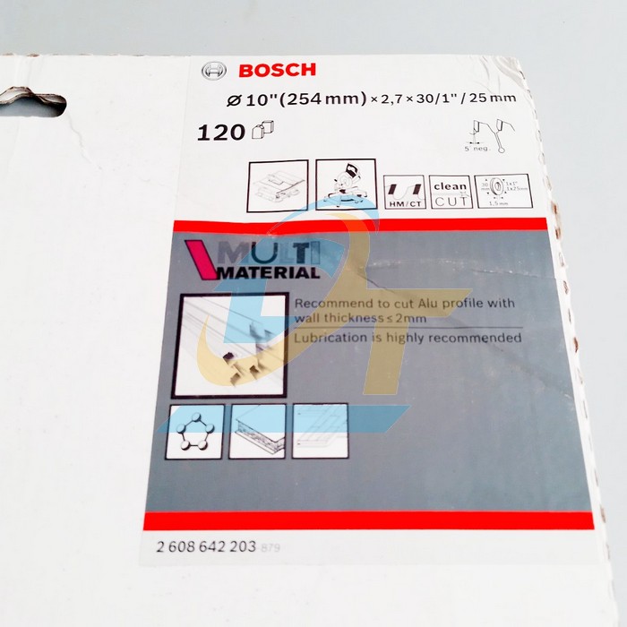 Lưỡi cắt nh&ocirc;m 120 răng 254x2.7x30/25mm Bosch 2608642203 2608642203 Bosch | Gi&aacute; rẻ nhất - C&ocirc;ng Ty TNHH Thương Mại Dịch Vụ Đạt T&acirc;m