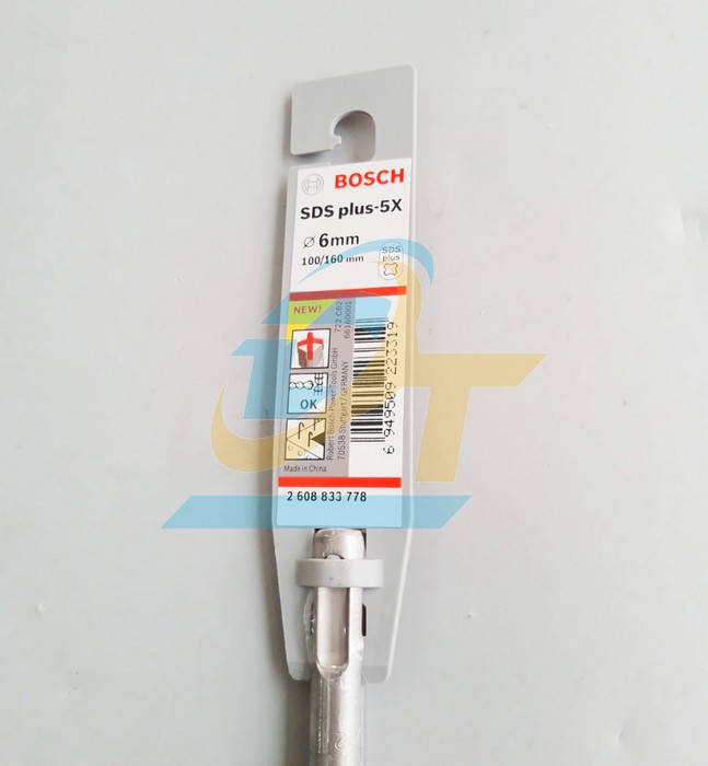 Mũi khoan bê tông chuôi gài SDS Plus 5X 6x100/160 Bosch 2608833778 2608833778 Bosch | Giá rẻ nhất - Công Ty TNHH Thương Mại Dịch Vụ Đạt Tâm