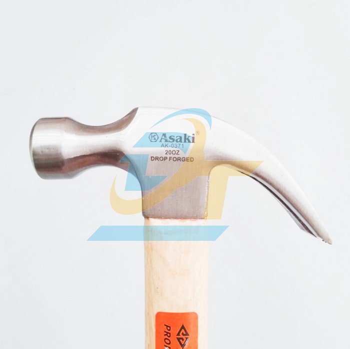 Búa nhổ đinh cán gỗ 20oz/568g Asaki AK-0371 AK-0371 Asaki | Giá rẻ nhất - Công Ty TNHH Thương Mại Dịch Vụ Đạt Tâm