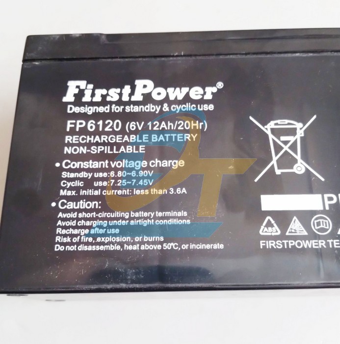 Ắc quy khô 6V 12Ah/20Hr FirstPower FP6120  FirstPower | Giá rẻ nhất - Công Ty TNHH Thương Mại Dịch Vụ Đạt Tâm