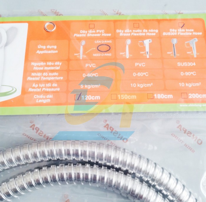 Dây cấp nước inox 304 Onspa 120cm  ONSPA | Giá rẻ nhất - Công Ty TNHH Thương Mại Dịch Vụ Đạt Tâm
