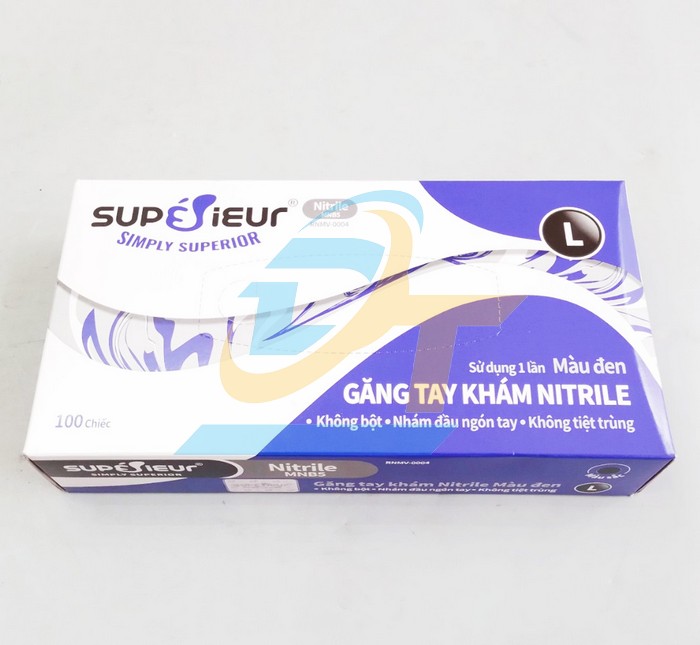 Găng tay y tế Nitrile không bột Superieur - Hộp 100 cái  SUPERIEUR | Giá rẻ nhất - Công Ty TNHH Thương Mại Dịch Vụ Đạt Tâm