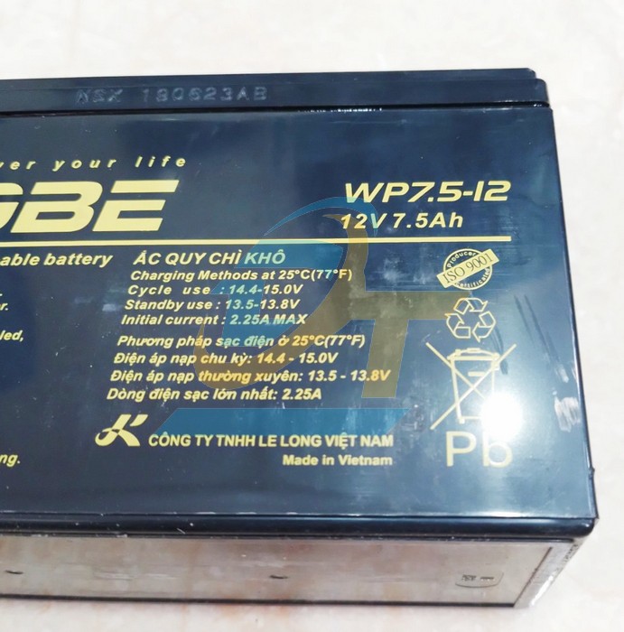 Ắc quy khô 12V 7.5Ah Globe WP7.5-12 (20HR) WP7.5­12 Globe | Giá rẻ nhất - Công Ty TNHH Thương Mại Dịch Vụ Đạt Tâm