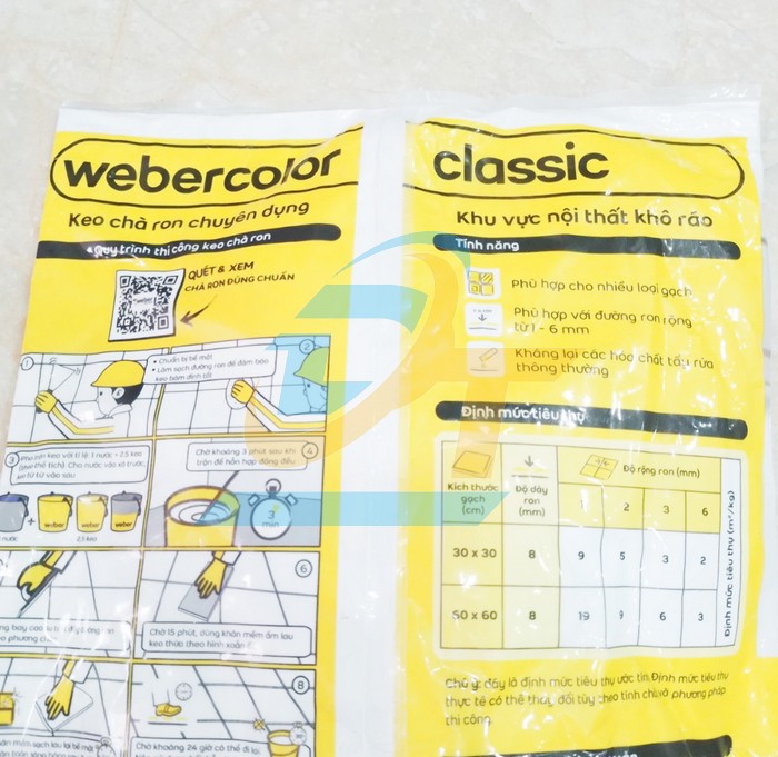 Keo ch&agrave; ron m&agrave;u trắng Weber Color Classic G-01 (1kg)  Weberseal | Gi&aacute; rẻ nhất - C&ocirc;ng Ty TNHH Thương Mại Dịch Vụ Đạt T&acirc;m