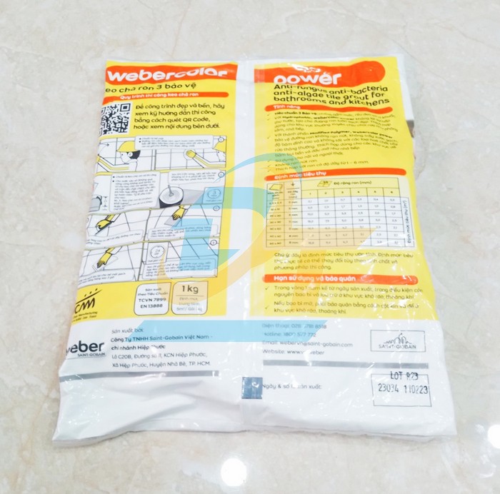 Keo ch&agrave; ron m&agrave;u trắng Weber Color Power PO-111 (1kg)  Weberseal | Gi&aacute; rẻ nhất - C&ocirc;ng Ty TNHH Thương Mại Dịch Vụ Đạt T&acirc;m