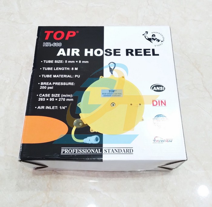 Cuộn dây hơi tự rút 5x8mm 7.5m TOP HR-600  TOP | Giá rẻ nhất - Công Ty TNHH Thương Mại Dịch Vụ Đạt Tâm